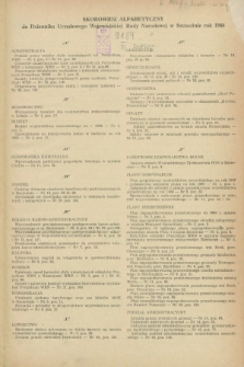 Dziennik Urzędowy Wojewódzkiej Rady Narodowej w Szczecinie. 1968, Skorowidz alfabetyczny za rok 1968
