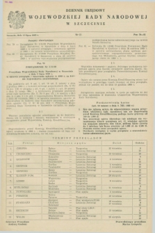 Dziennik Urzędowy Wojewódzkiej Rady Narodowej w Szczecinie. 1969, nr 13 (15 lipca)