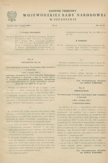 Dziennik Urzędowy Wojewódzkiej Rady Narodowej w Szczecinie. 1969, nr 14 (7 sierpnia)