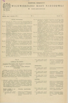 Dziennik Urzędowy Wojewódzkiej Rady Narodowej w Szczecinie. 1970, nr 7 (3 kwietnia)