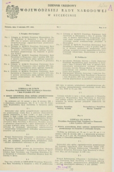 Dziennik Urzędowy Wojewódzkiej Rady Narodowej w Szczecinie. 1971, nr 1 (13 stycznia)