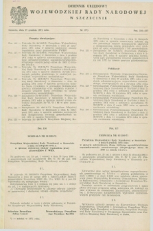 Dziennik Urzędowy Wojewódzkiej Rady Narodowej w Szczecinie. 1971, nr 15 (27 grudnia)