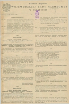 Dziennik Urzędowy Wojewódzkiej Rady Narodowej w Szczecinie. 1972, nr 1 (21 stycznia)