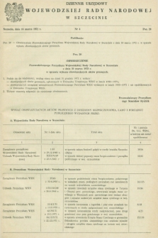Dziennik Urzędowy Wojewódzkiej Rady Narodowej w Szczecinie. 1972, nr 4 (18 marca)
