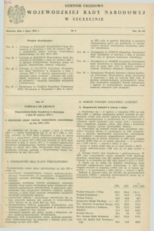 Dziennik Urzędowy Wojewódzkiej Rady Narodowej w Szczecinie. 1972, nr 9 (1 lipca)