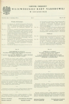 Dziennik Urzędowy Wojewódzkiej Rady Narodowej w Szczecinie. 1973, nr 6 (14 kwietnia)