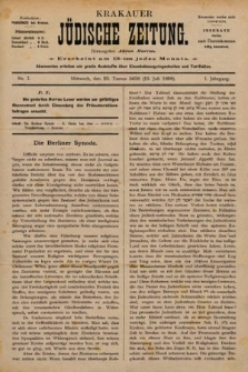 Krakauer Jüdische Zeitung. 1898, nr 7
