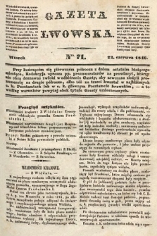 Gazeta Lwowska. 1846, nr 71