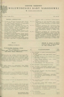 Dziennik Urzędowy Wojewódzkiej Rady Narodowej w Szczecinie. 1974, nr 8 (27 maja)