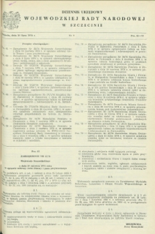 Dziennik Urzędowy Wojewódzkiej Rady Narodowej w Szczecinie. 1974, nr 9 (19 lipca)