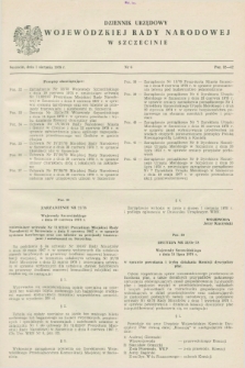 Dziennik Urzędowy Wojewódzkiej Rady Narodowej w Szczecinie. 1978, nr 6 (1 sierpnia)