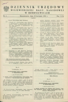 Dziennik Urzędowy Wojewódzkiej Rady Narodowej w Skierniewicach. 1976, nr 4 (20 kwietnia)
