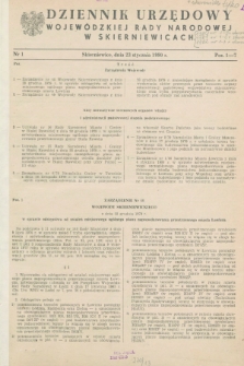 Dziennik Urzędowy Wojewódzkiej Rady Narodowej w Skierniewicach. 1980, nr 1 (23 stycznia)