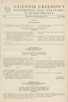 Dziennik Urzędowy Wojewódzkiej Rady Narodowej w Skierniewicach. 1981, nr 6 (31 grudnia)