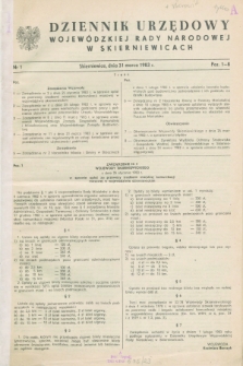 Dziennik Urzędowy Wojewódzkiej Rady Narodowej w Skierniewicach. 1983, nr 1 (31 marca)