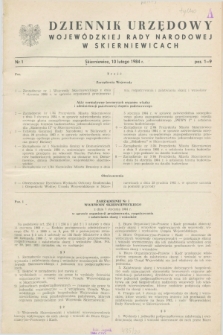 Dziennik Urzędowy Wojewódzkiej Rady Narodowej w Skierniewicach. 1984, nr 1 (10 lutego)