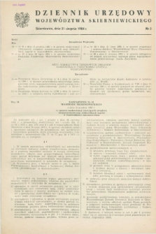 Dziennik Urzędowy Województwa Skierniewickiego. 1984, nr 3 (31 sierpnia)