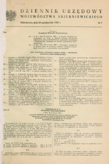 Dziennik Urzędowy Województwa Skierniewickiego. 1987, nr 7 (29 października)