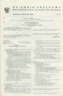 Dziennik Urzędowy Województwa Skierniewickiego. 1988, nr 11 (30 lipca)