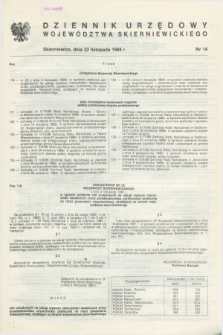 Dziennik Urzędowy Województwa Skierniewickiego. 1988, nr 14 (22 listopada)