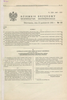 Dziennik Urzędowy Województwa Skierniewickiego. 1991, nr 10 (22 październik)