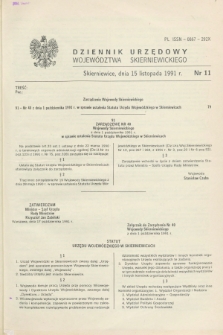 Dziennik Urzędowy Województwa Skierniewickiego. 1991, nr 11 (15 listopada)