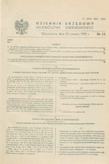 Dziennik Urzędowy Województwa Skierniewickiego. 1992, nr 11 (22 czerwca)