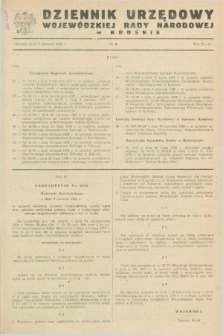 Dziennik Urzędowy Wojewódzkiej Rady Narodowej w Krośnie. 1982, nr 4 (5 sierpnia)