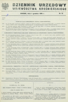 Dziennik Urzędowy Województwa Krośnieńskiego. 1986, nr 16 (1 grudnia)