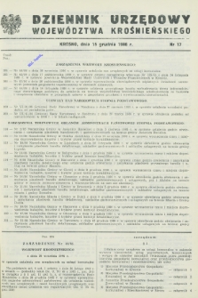 Dziennik Urzędowy Województwa Krośnieńskiego. 1986, nr 17 (15 grudnia)
