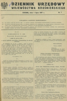 Dziennik Urzędowy Województwa Krośnieńskiego. 1987, nr 7 (1 lipca)