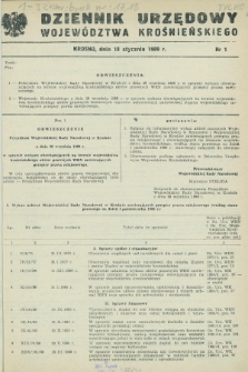 Dziennik Urzędowy Województwa Krośnieńskiego. 1989, nr 1 (18 stycznia)