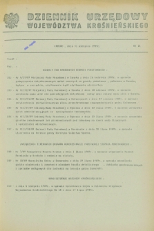 Dziennik Urzędowy Województwa Krośnieńskiego. 1989, nr 21 (31 sierpnia)
