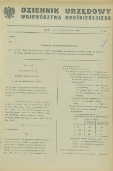 Dziennik Urzędowy Województwa Krośnieńskiego. 1989, nr 26 (31 października)