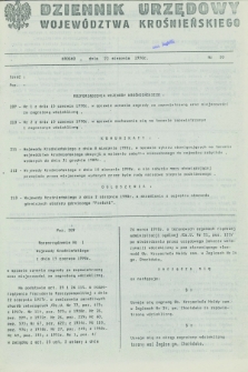 Dziennik Urzędowy Województwa Krośnieńskiego. 1990, nr 20 (22 sierpnia)