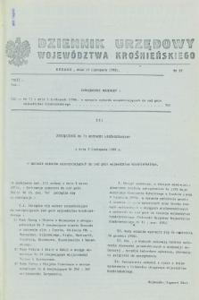 Dziennik Urzędowy Województwa Krośnieńskiego. 1990, nr 25 (13 listopada)