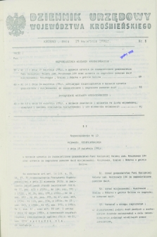 Dziennik Urzędowy Województwa Krośnieńskiego. 1991, nr 8 (29 kwietnia)