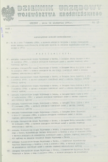 Dziennik Urzędowy Województwa Krośnieńskiego. 1991, nr 13 (16 sierpnia)