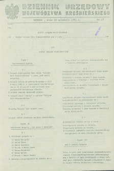Dziennik Urzędowy Województwa Krośnieńskiego. 1991, nr 17 (30 września)