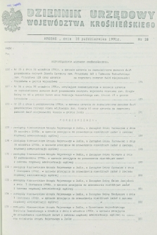 Dziennik Urzędowy Województwa Krośnieńskiego. 1991, nr 18 (28 października)