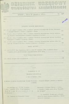 Dziennik Urzędowy Województwa Krośnieńskiego. 1991, nr 22 (31 grudnia)