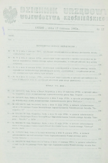 Dziennik Urzędowy Województwa Krośnieńskiego. 1992, nr 12 (17 czerwca)