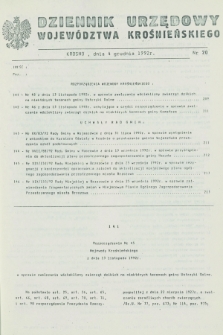 Dziennik Urzędowy Województwa Krośnieńskiego. 1992, nr 20 (4 grudnia)