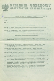 Dziennik Urzędowy Województwa Krośnieńskiego. 1993, nr 15 (16 września)