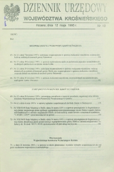 Dziennik Urzędowy Województwa Krośnieńskiego. 1995, nr 10 (12 maja)