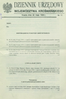 Dziennik Urzędowy Województwa Krośnieńskiego. 1995, nr 11 (22 maja)