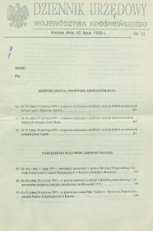 Dziennik Urzędowy Województwa Krośnieńskiego. 1995, nr 13 (10 lipca)