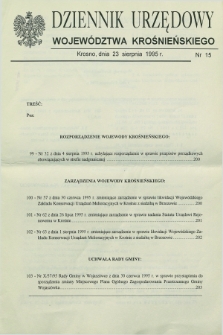 Dziennik Urzędowy Województwa Krośnieńskiego. 1995, nr 15 (23 sierpnia)