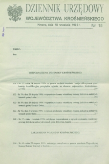 Dziennik Urzędowy Województwa Krośnieńskiego. 1995, nr 18 (18 września)
