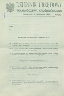 Dziennik Urzędowy Województwa Krośnieńskiego. 1995, nr 19 (19 października)